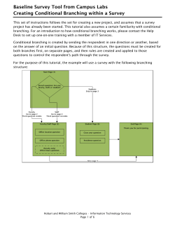 Baseline Survey Tool from Campus Labs Creating Conditional