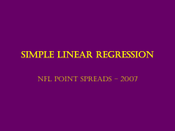 Simple Linear Regression - UF Department of Statistics