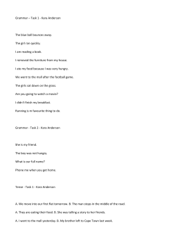 Grammar &ndash; Task 1 - Kara Anderson The blue ball bounces away