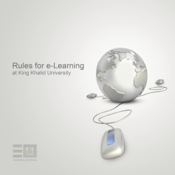 Official Rules for E-Learning at King Khalid University