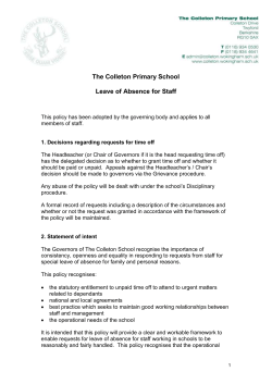 model special leave policy for schools
