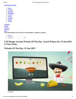 CSS Design Awards Website Of The Day Award Winner for 15 Jun