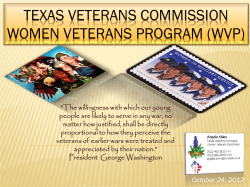 Texas Veterans Commission Women Veterans Program (WVP)
