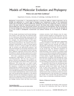 Models of Molecular Evolution and Phylogeny