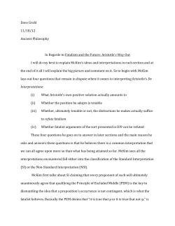 Dave Grohl 11/18/12 Ancient Philosophy In Regards to Fatalism and