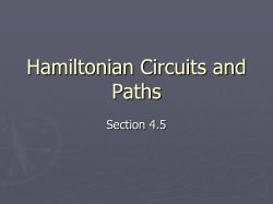 Hamiltonian Circuits and Paths