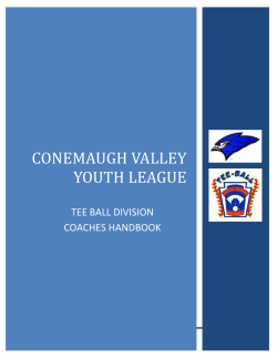 CVYL T-Ball Handbook - Conemaugh Valley Youth League