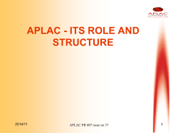 APLAC - ITS ROLE AND STRUCTURE