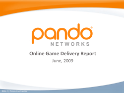 Online Game Delivery Report