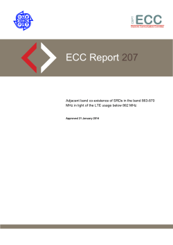Adjacent band co-existence of SRDs in the band 863