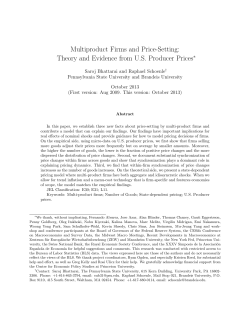 Multiproduct Firms and Price-Setting: Theory and