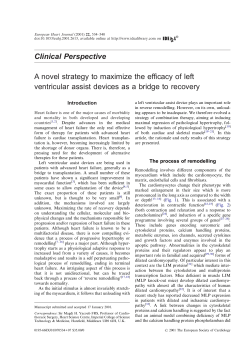 A novel strategy to maximize the efficacy of left ventricular assist