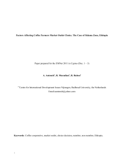 Factors Affecting Coffee Farmers Market Outlet Choice