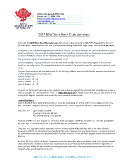 Information Letter - Band Association NSW