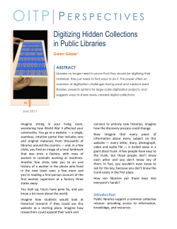 Digitizing Hidden Collections in Public Libraries
