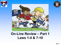LAW 1 - Field of Play