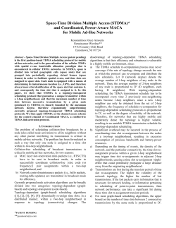 space-time division multiple access (stdma)