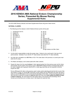 AMA National Enduro Championship Series Supplemental