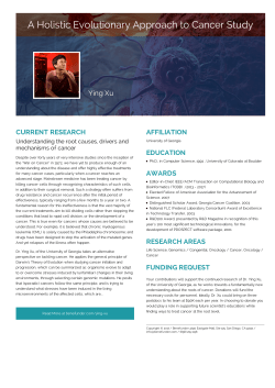 A Holistic Evolutionary Approach to Cancer Study