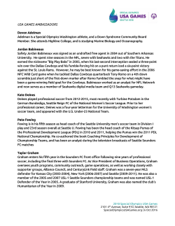 USA GAMES AMBASSADORS Devon Adelman