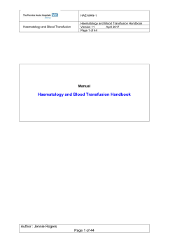 HAE-MAN-1 Haematology and Blood Transfusion Handbook v11