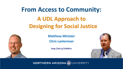 Faculty Learning Communities on UDL