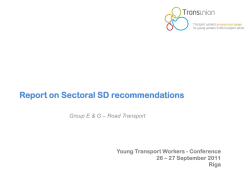 Road YW SD recommendations (415kb PPT)