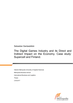 The Digital Games Industry and its Direct and Indirect Impact on the