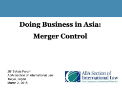 Merger Control - American Bar Association