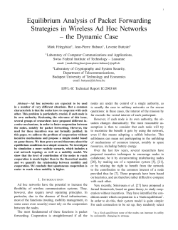 Equilibrium Analysis of Packet Forwarding Strategies