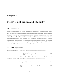 Chapter 2 MHD Equilibrium and Stability
