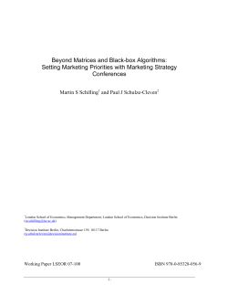 Beyond Matrices and Black-box Algorithms: Setting Marketing