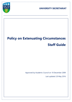 Retrospective Extenuating Circumstances Applications