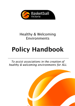 Policy Handbook - Basketball Victoria