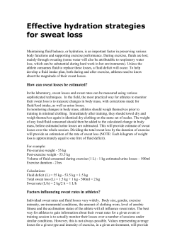 Effective hydration strategies for sweat loss