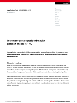 Increment-precise positioning with position encoders 1