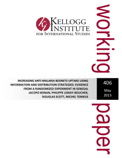 Increasing Anti-Malaria Bednets Uptake Using Information and