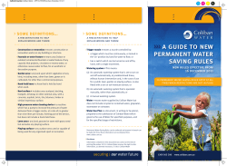 a guide to new permanent water saving rules