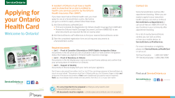 Applying for your Ontario Health Card