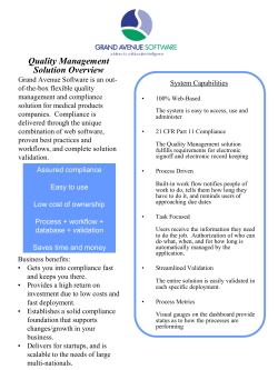 Quality Management Solution Overview