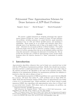 Polynomial Time Approximation Schemes for Dense Instances of NP