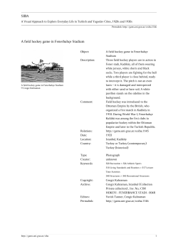 SIBA A field hockey game in Fenerbahçe Stadium