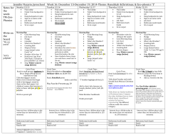 Jennifer Nazario/preschool Week 16: December 15