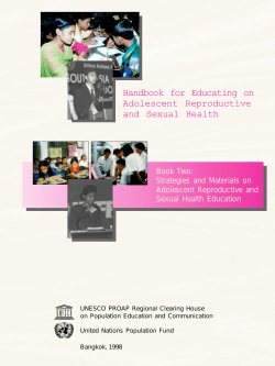 Handbook for educating on adolescent reproductive and sexual