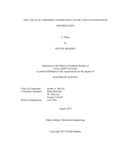 the value of assessing uncertainty in oil and gas