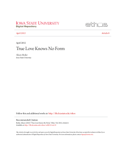 True Love Knows No Form - Iowa State University Digital Repository
