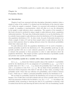 Chapter 4a Probability Models