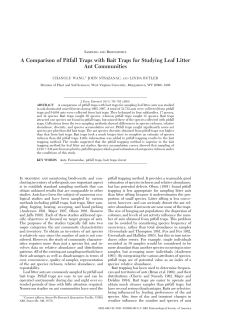 A comparison of pitfall traps with bait traps for studying leaf litter ant