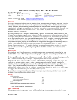 Syllabus and Course Outline