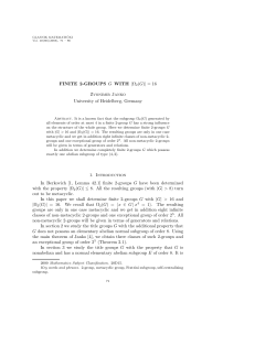 FINITE 2-GROUPS G WITH |&Omega; 2(G)| = 16 Zvonimir Janko University